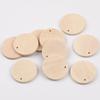 50Pcs DIY Crafts Wooden Discs with Keychain 35mm Round Wooden Ornaments  Reminder Record