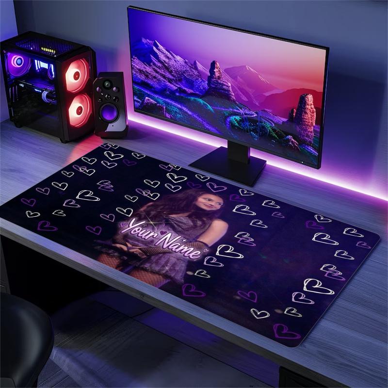 Name Hearts Custom Name Large Size Mouse Pad Gaming Table Cushion Nonslip Laptop Tablet Big XXL Mat Mini PC Playmat With Lock edge