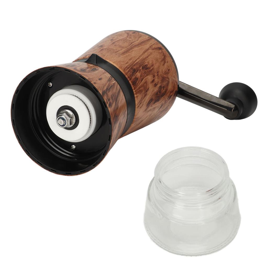 Manuell kaffekvarn Jämn malning Ergonomisk 8-växlad justering Utsökt utseende Bärbar för