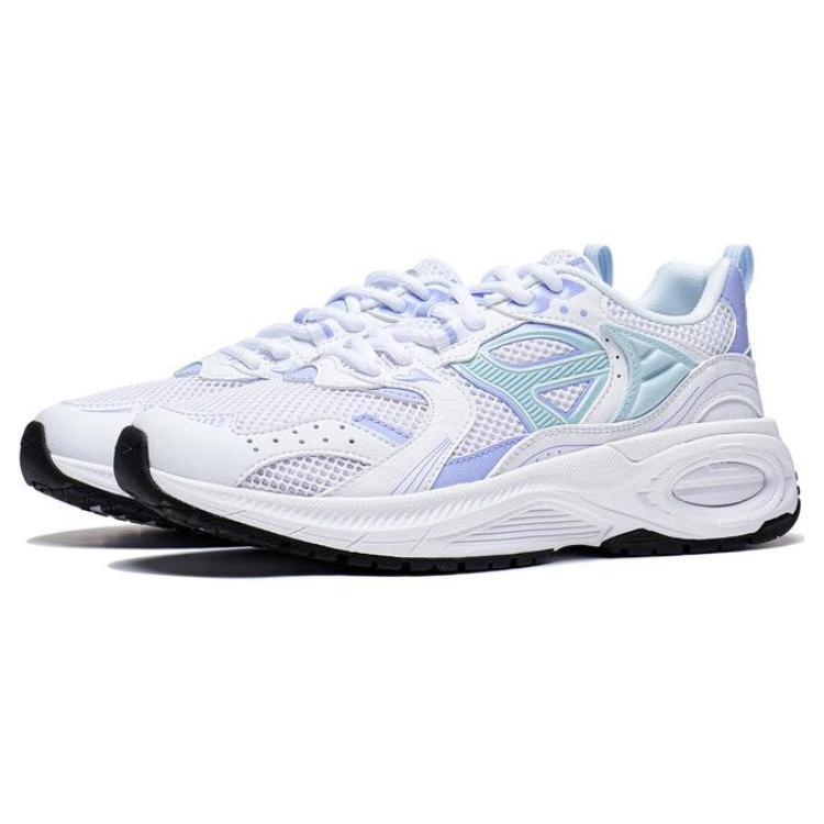 Li Ning 92 CICI Slip Resistant Abrasion Resistant Low Top Sports Casual Shoes Women's White Cyan Purple AGCT050-3