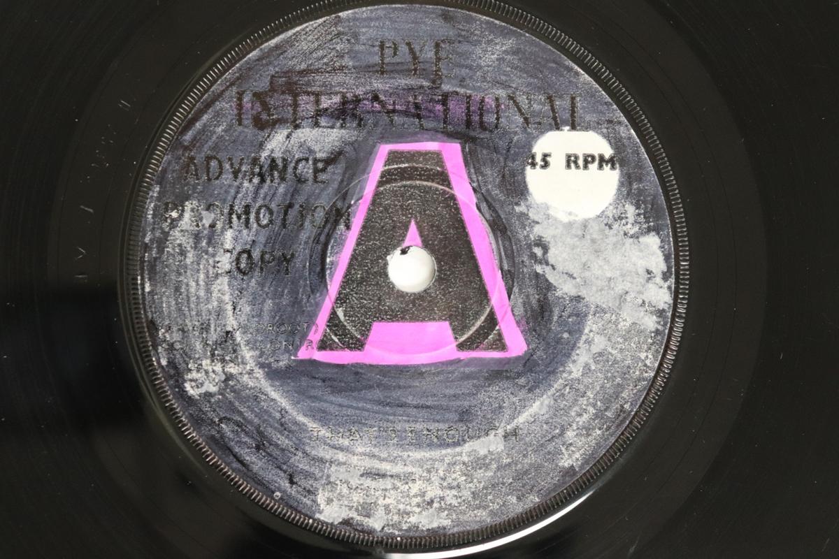 

7inch Record ROSCO ROBINSON - That s Enough / One More Time 7N25385PROMO PYE INTERNATION 1966 UK Soul/Funk Used