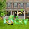 1,8M/6FT St. St. Patrick's Day Dekoration Klöver Tomte Klöver Klöver Rolig Lycklig Utomhus Gräsmatta Gårdskonst Uppblåsbar dekor med LED-ljus