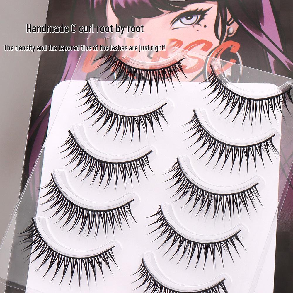 Korean One-Piece Wet Look False Eyelashes: Double Eyelid Support, Natural Style, Dense for Beginners