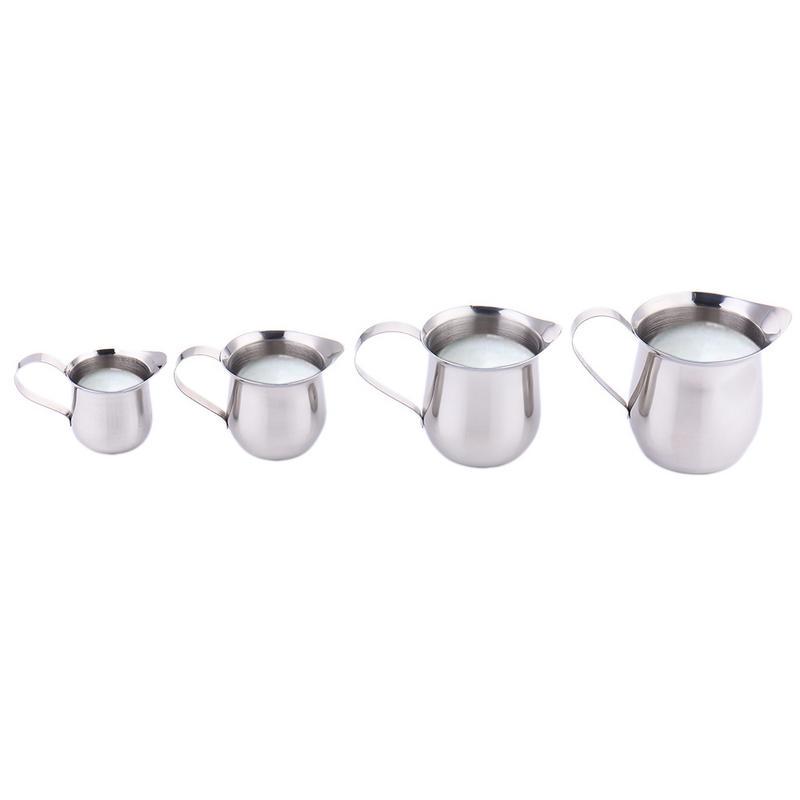 Stainless Steel Milk Frothing Jug Milk Cream Cup Coffee Creamer Latte Art Pitcher With Spout Durable Kitchen Coffee Accessories