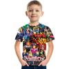 Roblox kid T shirt Boys Game Sports T-shirt Child Cartoon Short sleeve top 3D Print Casual Street Harajuku Clothes Children's clothing