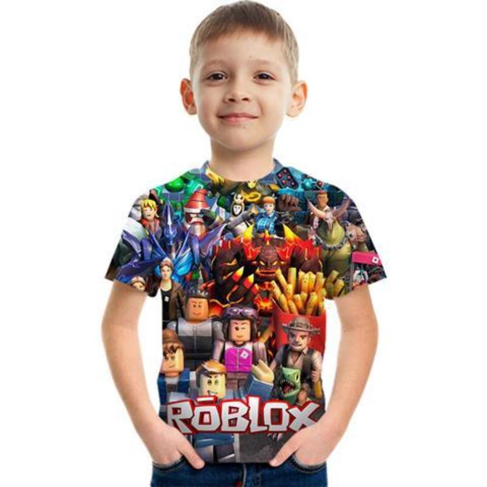 Roblox kid T shirt Boys Game Sports T-shirt Child Cartoon Short sleeve top 3D Print Casual Street Harajuku Clothes Children's clothing