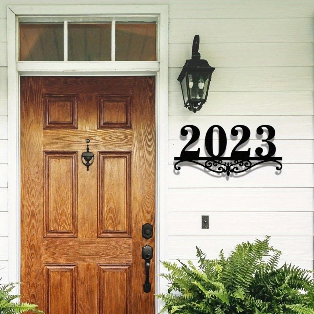 Metal Address Sign Large Custom House Number Plate Modern Wall Decor Outdoor