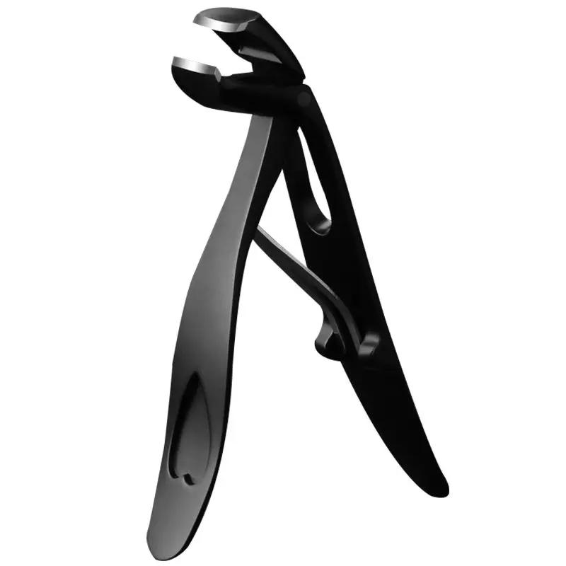 

High-hardness toe clippers wide chin opening, thick nail clippers, long handle, professional sharp stainless steel nail clippers чёрный