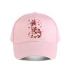 Floral Rose Cat With Hearts Wall Decor Baseball Cap Fashion Unisex Sunhat Womens Outdoor Sports