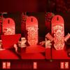 3D New Year Red Envelope Hongbao Best Wishes Money Packets Creative Tranditional Lucky Red Pocket Birthday Celebration