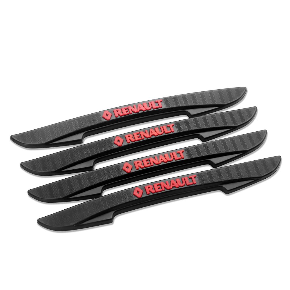4pcs Rubber Car Door Edge Bumper Protector Strip Sticker For Renault Clio Megane DACIA Fluence Scenic Loguna Duster Logan TwingoV