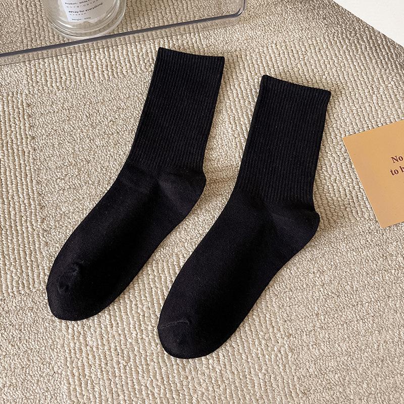Women's Trendy Candy Color Thin Mid-Calf Socks - Colorful Japanese Style Summer Pile Socks