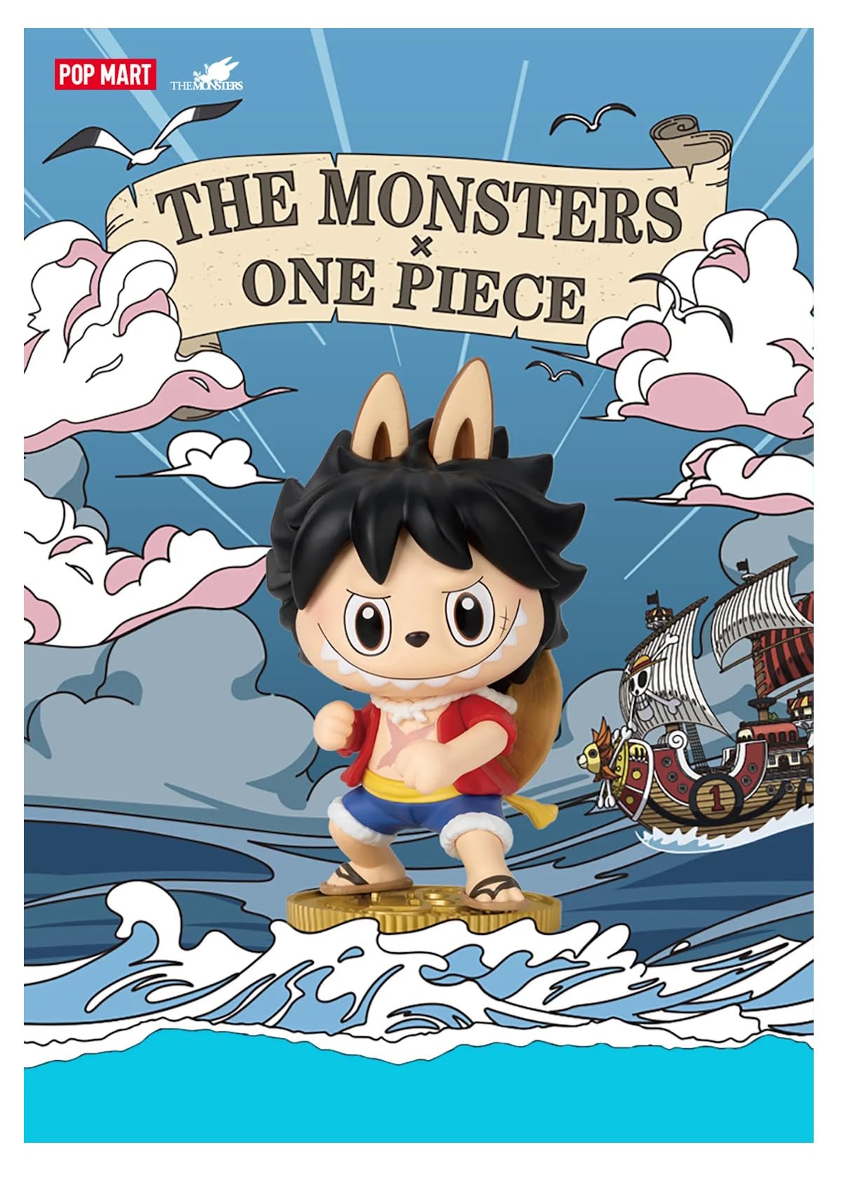 

POPMART x ONE PIECE Labubu THE MONSTERS Collaboration Figure, Official Secret Mystery Box (Standard), Not Sold in Japan [Parallel Import]