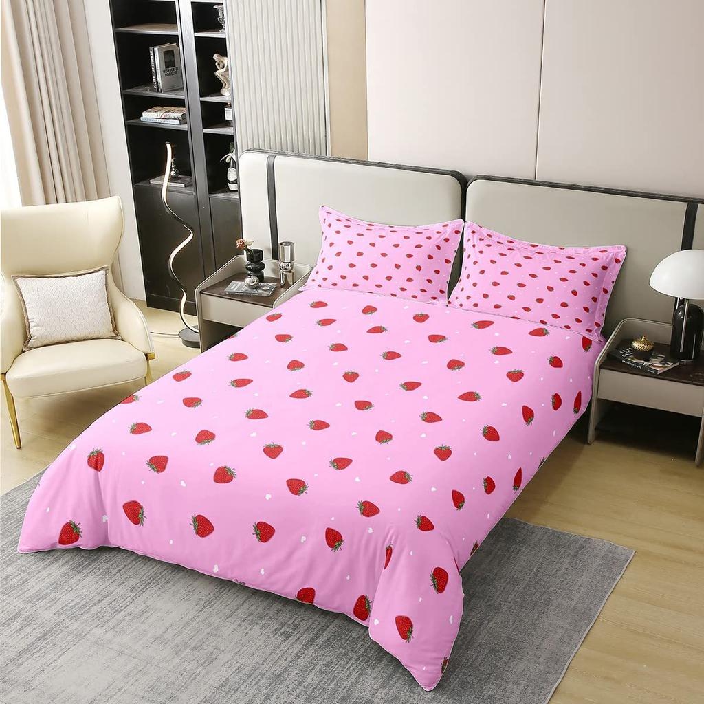 Purple and black gradual change flower three-piece quilt cover 3D digital printing bedding set bed cover