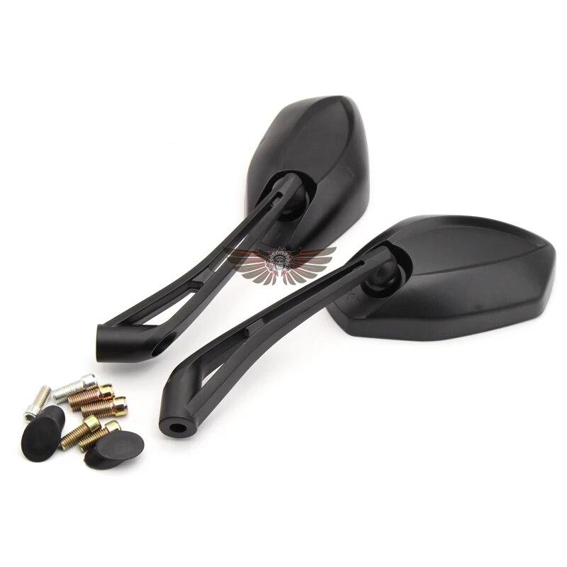 

Черные универсальные боковые зеркала заднего вида для мотоцикла 8 мм 10 мм для Yamaha FZ1 FAZER FZ6 FZ6R FZ8 XJ6 MT-07 MT-09 FZ9 FZ-09 чёрный