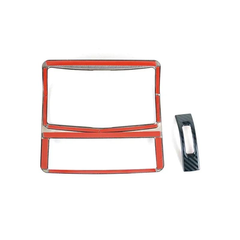 Car Rear Air Vent Outlet Frame Trim Carbon Fiber Pattern Sticker Accessory For Mercedes Benz CLS W218 CLS260 300 320 350 2012-17