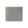Gucci GG Embossed Perforated Leather Bifold Wallet In Grey For Men Daily Use