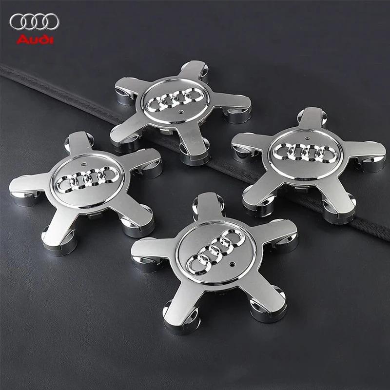 4Pcs/set135MM 8R0601165 4F0601165N For 183a A3 A4 A5 A6 A7 A8 S4 S6 Q3 Q5 Q7 TT B5 B6 Car Wheel Center Cap Hub Covers Badgea183