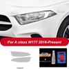 For Mercedes Benz A Class W176 W177 A45 A35 AMG Accessories 2 Pcs Car Headlight Protective Film Transparent Black TPU Sticker