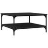 Coffee Table Black Oak Effect 80 X 80 X 40 Cm Particleboard