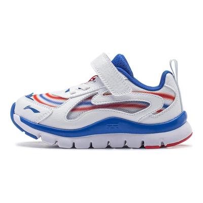 Li Ning Kids Starry Comfortable Versatile Shock Absorbing Durable Low Top Casual Shoes Kids Casual Shoes Blue White YKNU028-1