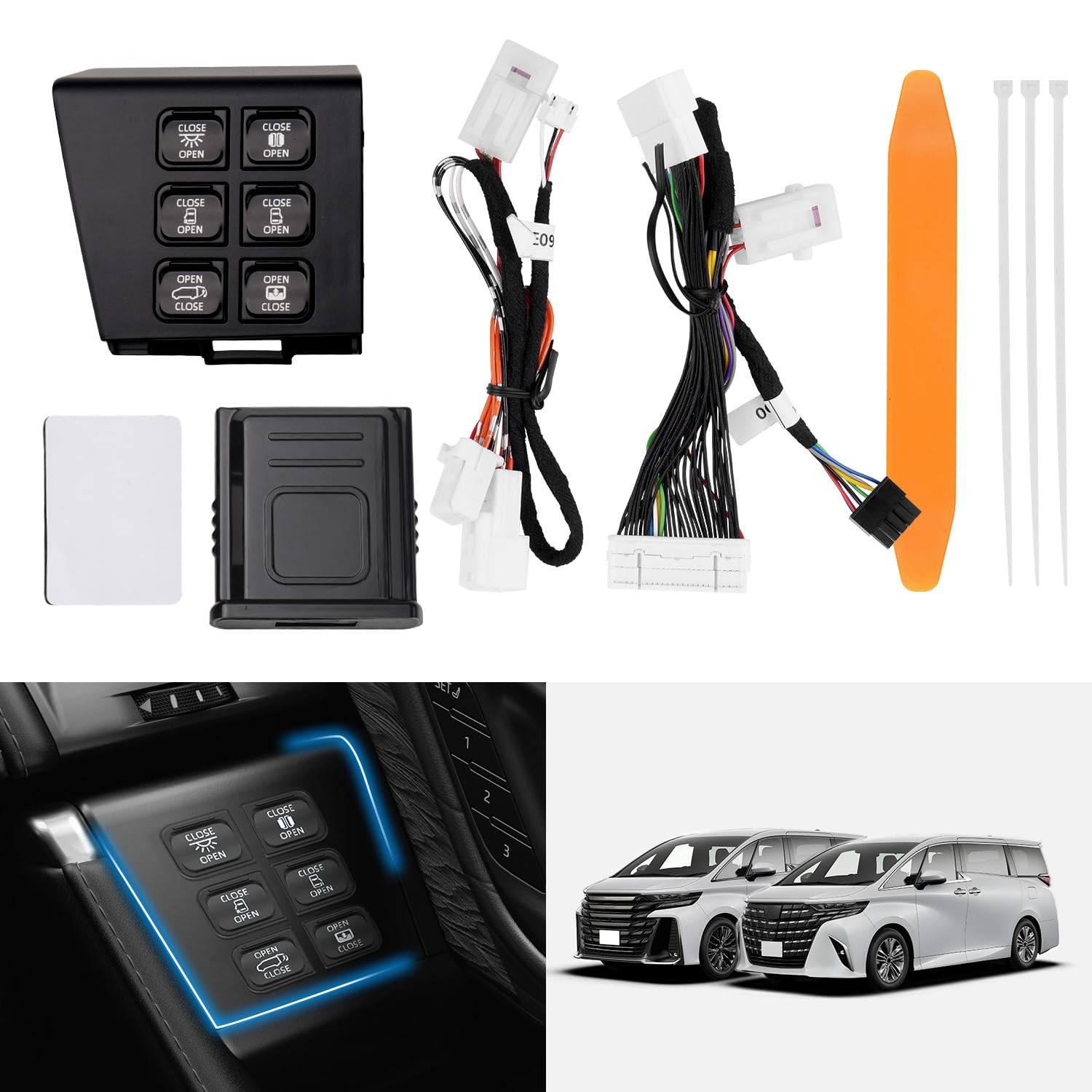 

GIMUYA Комплект переключателей расширения двери водительского сиденья Toyota Alphard 40 Series Vellfire, Электропривод сдвижной двери Sliding doors & back