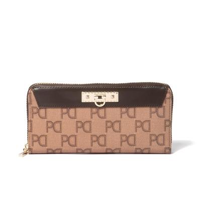 Cartera larga con cremallera alrededor y diseño de pirámide para mujer Pinky & Diane con broche original de PVC (PDLWFCT4)