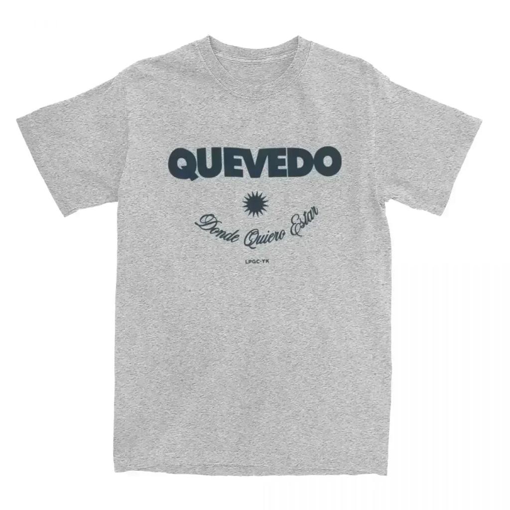 Vintage Quevedo Album T-Shirts für Männer Frauen O-Ausschnitt 100% Baumwolle Donde Quiero Estar Kurzarm-Tees Übergroße Kleidung