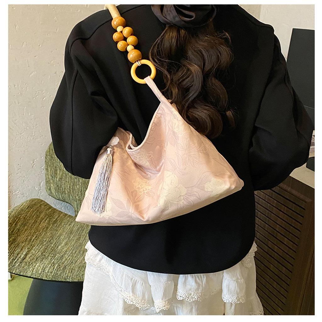 Pu Underarm Bag Stylish Chinese Shoulder Bag Women'S Handbag Elegant Large Capacity Tote Bag For Shopping Daily Commute Dating