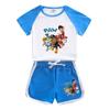 Paw Patrol Summer 2022 Kids' Two-Piece Set: Trendy Short Sleeve T-shirt & Shorts for Boys and Girls