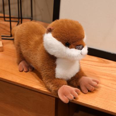 Heiß 40cm Niedliche Otter Plüschtiere Flauschig Gemütlich Magnetisches Tierpuppe Niedlich Brav Liegende Puppe Lustige Spielzeuge Schönes Begleitgeschenk