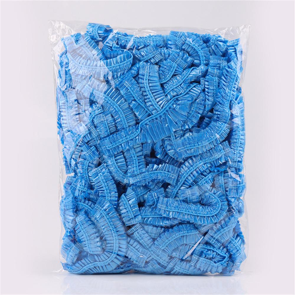100pcs/set Disposable Shower Caps Plastic Waterproof Headgear Pink Spa Salon Hotel Hair Dye Women Elastic hair Cap Bathroom