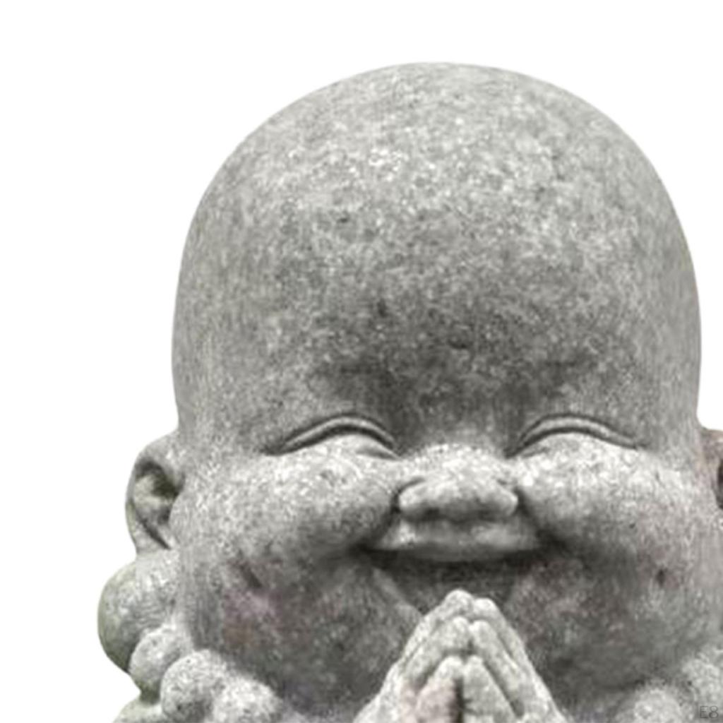 Buddha Statue Sculpture Antique Tea Pet Ornament Sitting for Desktop Hotel