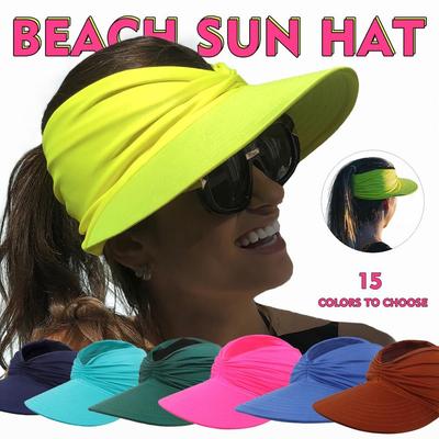 Cappello da sole da spiaggia da 1 pezzo Cappello da sole estivo Cappello a cilindro vuoto Cappello da protezione solare Cappello da sport all'aria aperta