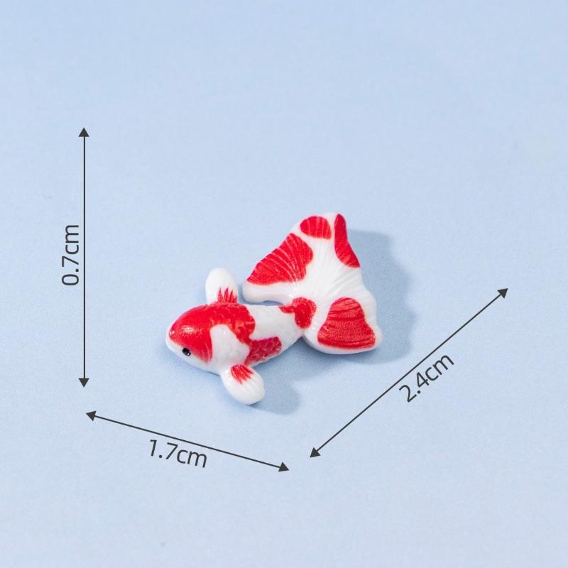 Mini-Harz-Koi-Fisch-Figuren Lebendige Mehrfarbige Lotus-Ornamente Korrosionsbeständig für Aquarium-Fischbecken Bonsai-Landschaftsgestaltung Dekor