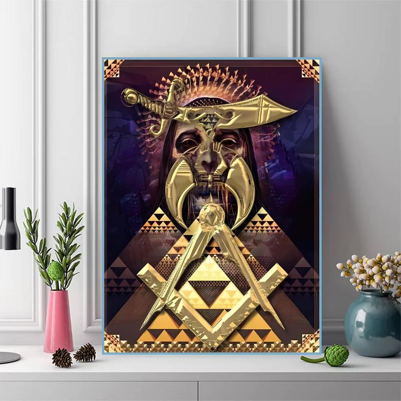 Masonic Freemason 100% Round Full Drill 5D DIY Diamond Painting Embroidery Cross Stitch Rhinestone Décor