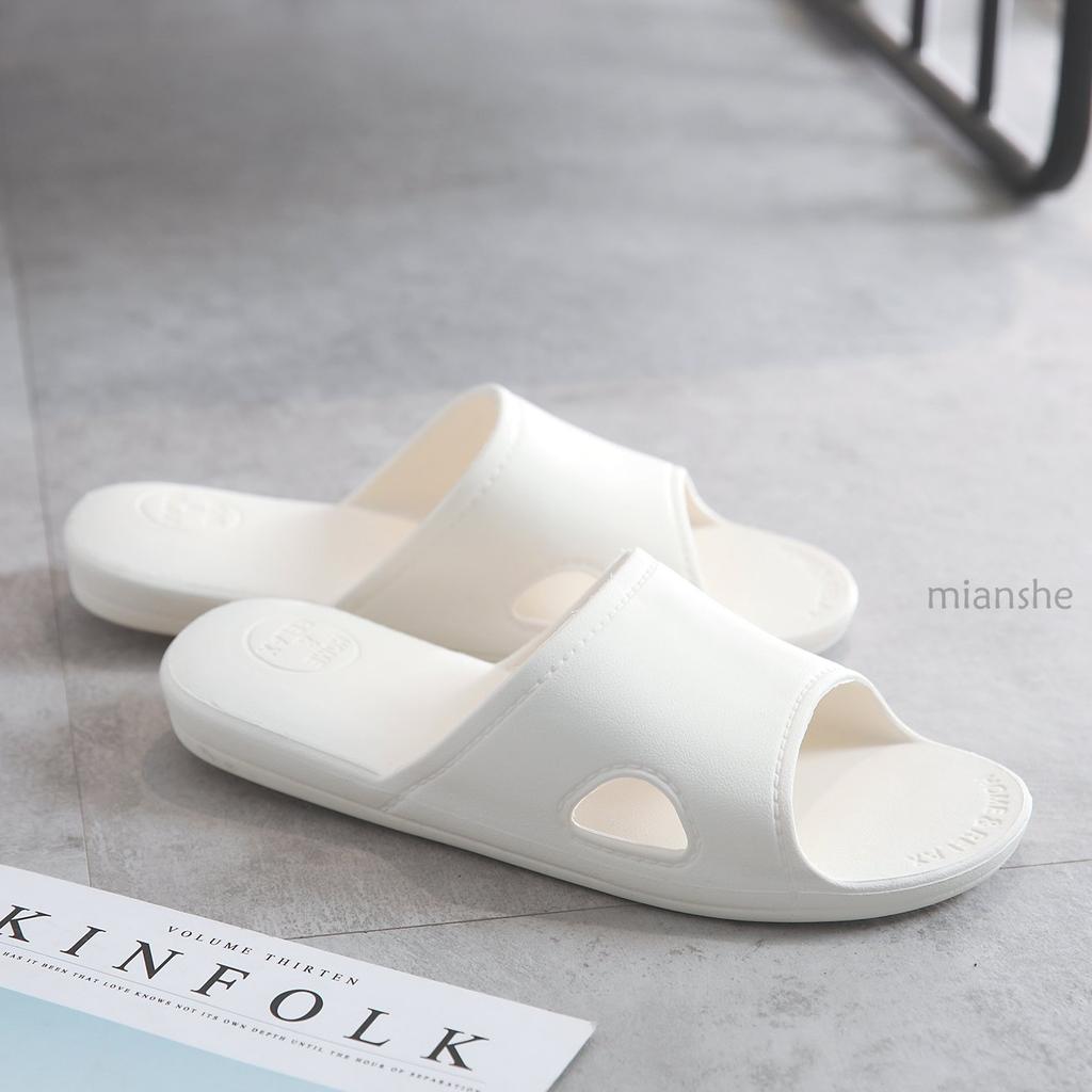 Nordic Size L [mianshe] Ultra-Lightweight Sandals/Slippers, Hygienic, Comfortable, Non-Slip, Unisex, Ivory,