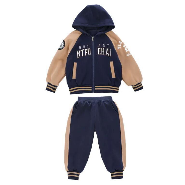 Boys Coat+Pants Kids Suits 3PCS/Set Cotton Spring Autumn Cotton Tracksuits Sport Christmas Gift Children Clothing