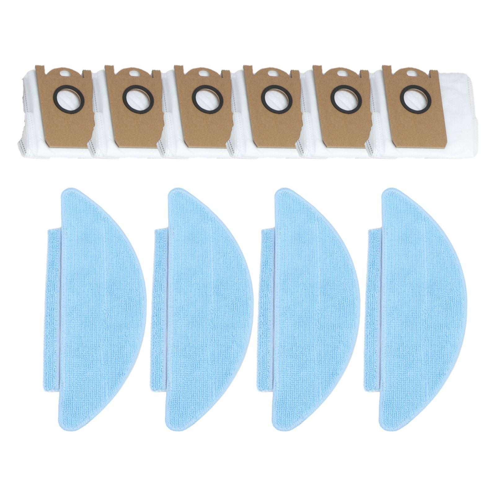 

Mop Cloth And Dust Bag Replacement Kit For Zaco A10 Pro Robot Vacuum, 4 Pcs Microfiber + 6 Non-Woven Filtration Bags
