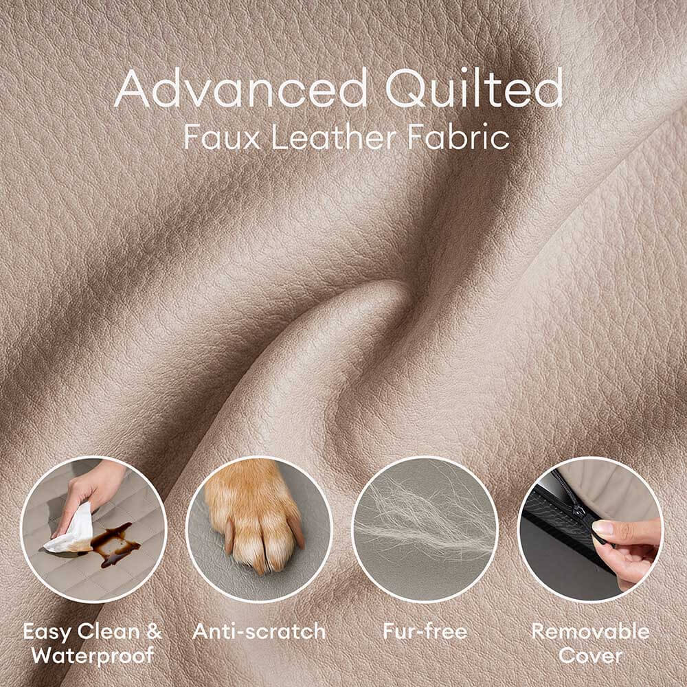 Water-Repellent Faux Leather Pet Stairs 2/3/4 Step Non-Slip Dog/Cat Ramp Ladder Removable Spiral Small Dog Steps Pet Supplies