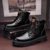 Fashion Motorcycle Boot Autumn WinterHigh Quality High Top Men Boots PlatformNon-slip CasualBooties Outdoor Mountaineering Boots
