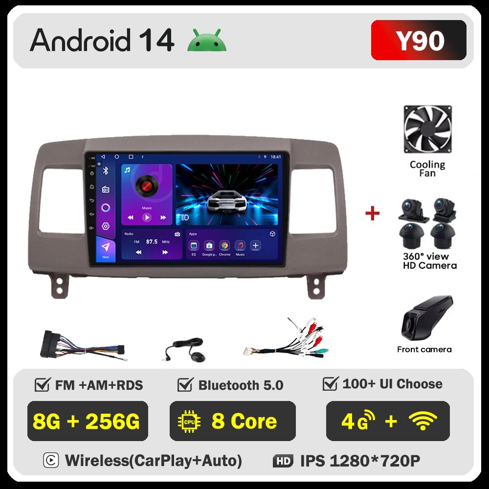 Android 14 For Toyota Mark II 9 X110 2000-2007 Car Multimedia Video Player Stereo Head Unit Autoradio Touch Screen GPS 5G Wifi
