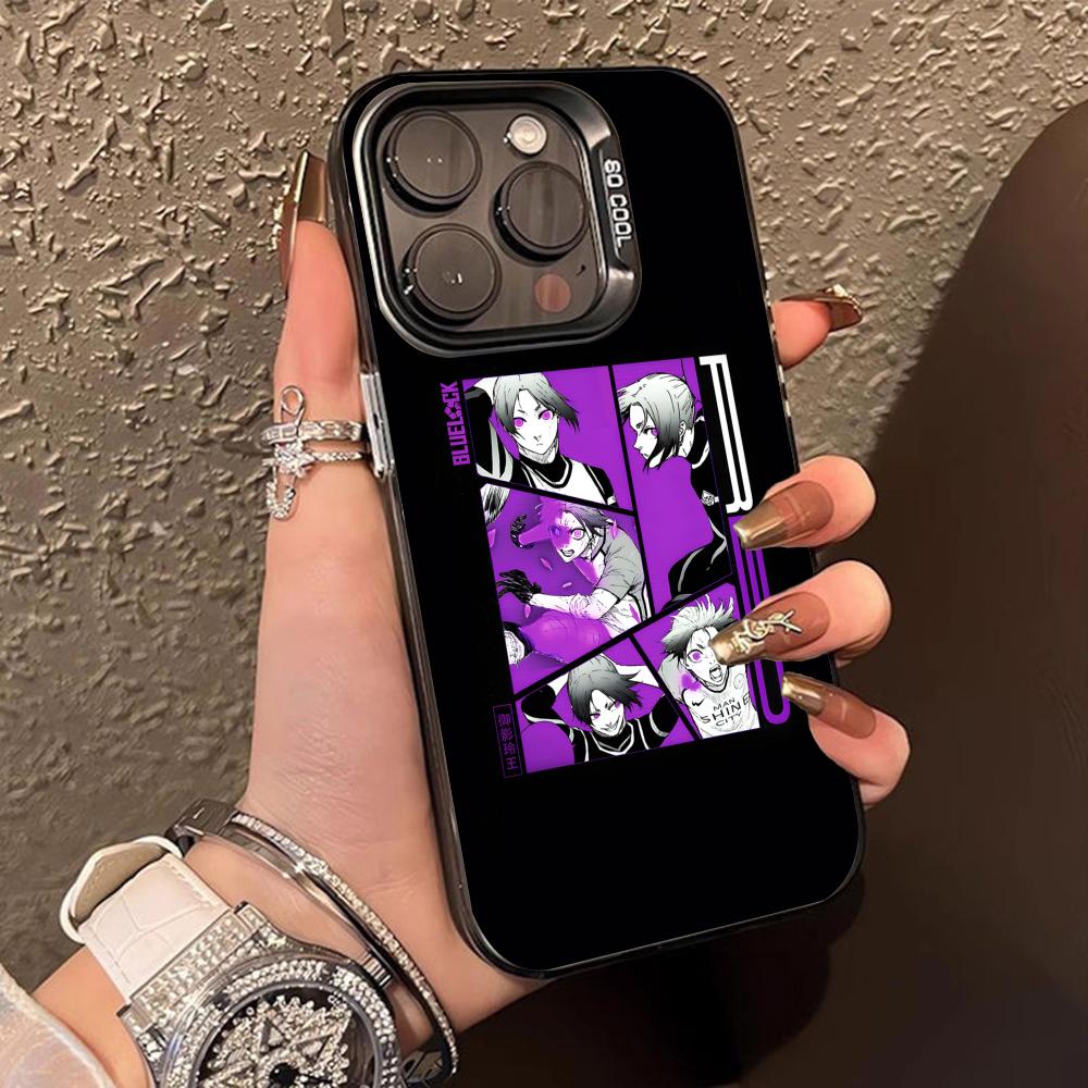 Blue Lock Reo Mikage Translucent Mobile Phone Case for iPhone 17 16 15 14 13 12 11 X XR XS Air Pro Max Plus Colorful Cover