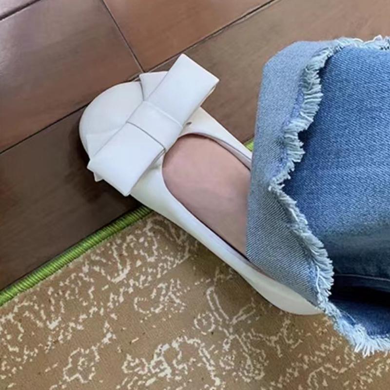 Flats Women Loafer Shoes Shallow Bow Casual Cozy Mary Jane Shoes Fashion New Spring 2024 Dress Lolita Party