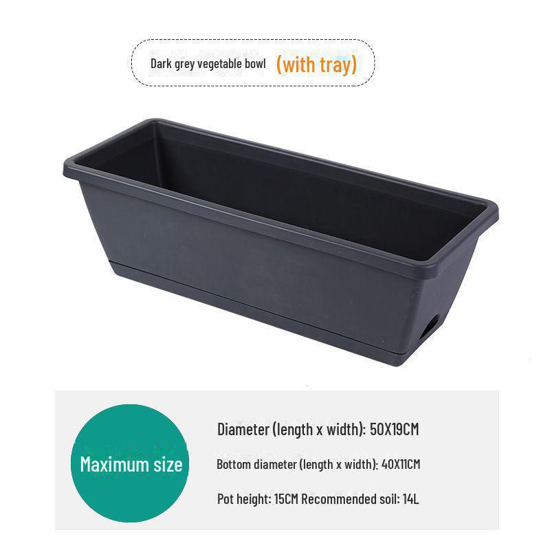 Hollen Extra Large Rectangular Vegetable and Flower Planting Pots for Balcony or Family Use