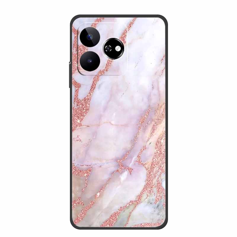 For ZTE Blade V60 Case 6.72" Marble TPU Soft Silicone Back Cover Phone Cases for ZTE Axon 60 4G Protector Cute Mica Painted etui