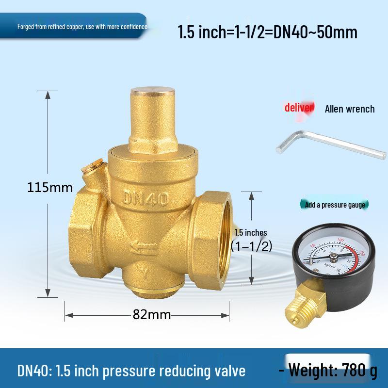 Adjustable Brass Water Pressure Reducing Valve for Heaters & Purifiers