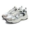 Fila Fusion Unique Fabric Synthetic Leather Sports Comfortable Wear-Resistant Low-Top Dad Shoes Men Sneaker Gray White T12M411615FBB