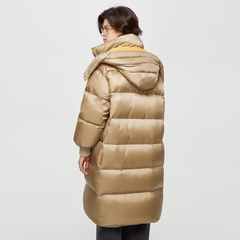 Women's Winter Mid-Length Hooded Goose Down Jacket