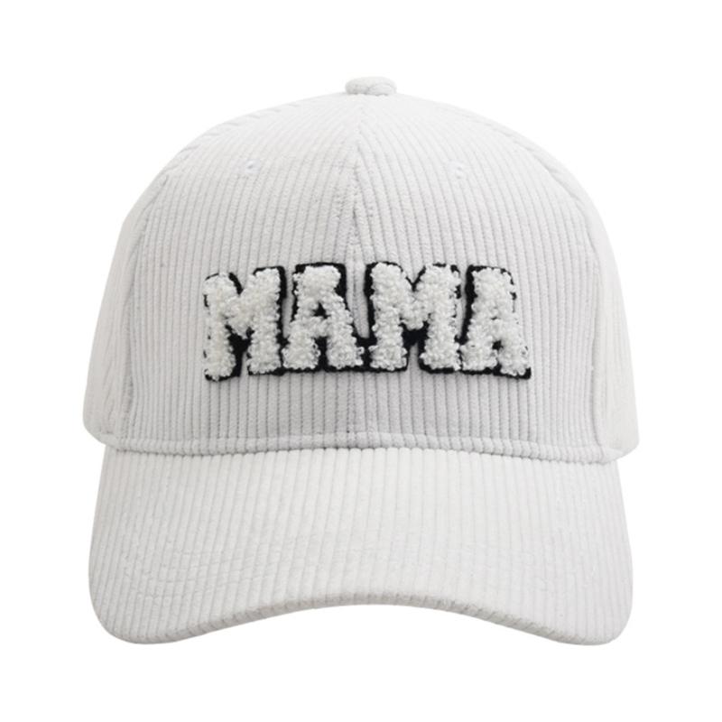 Baseball Hat MAMA Corduroy Baseball Hat Peaked Hat Baseball Sunhat HipHop Hat Parent-child Hat Curved Visor